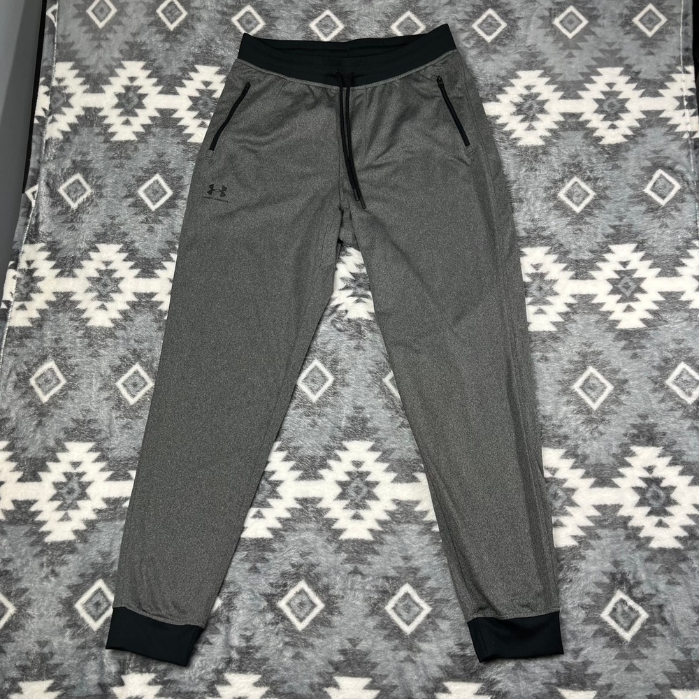 Under Armour ColdGear‎ Mens Gray Joggers Athletic Sweatpants 1290261 Large